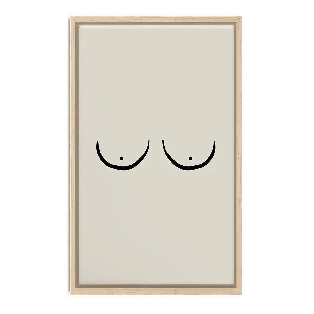 Les Boobs Canvas Print Les Boobs Canvas Print wall art product Treechild
