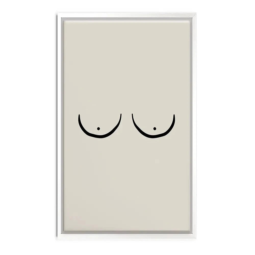 Les Boobs Canvas Print Les Boobs Canvas Print wall art product Treechild
