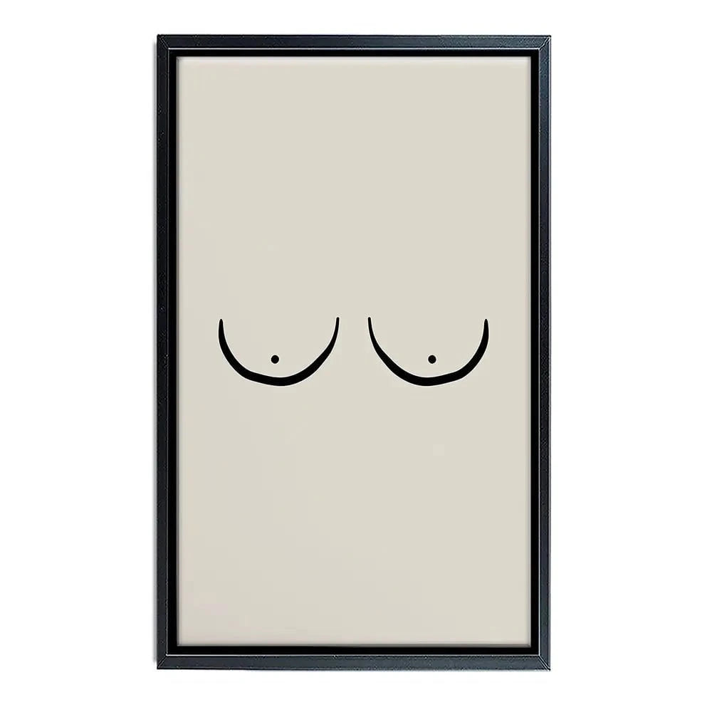 Les Boobs Canvas Print Les Boobs Canvas Print wall art product Treechild