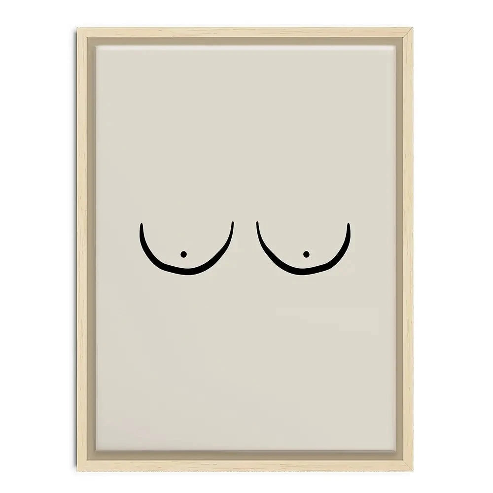 Les Boobs Canvas Print Les Boobs Canvas Print wall art product Treechild
