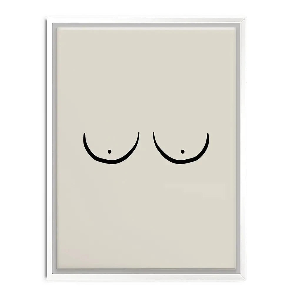 Les Boobs Canvas Print Les Boobs Canvas Print wall art product Treechild