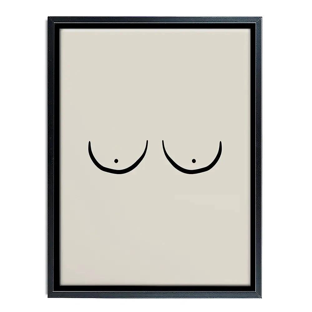 Les Boobs Canvas Print Les Boobs Canvas Print wall art product Treechild
