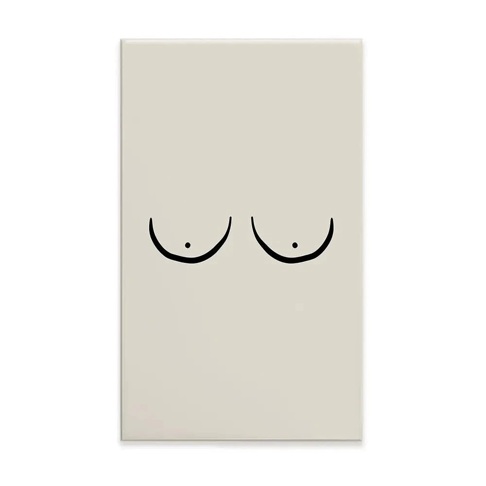 Les Boobs Canvas Print Les Boobs Canvas Print wall art product Treechild