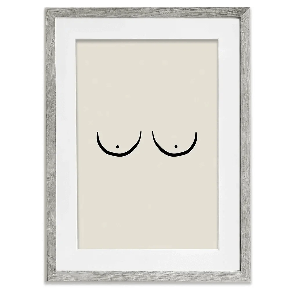 Les Boobs Framed Art Print Les Boobs Framed Art Print wall art product Treechild