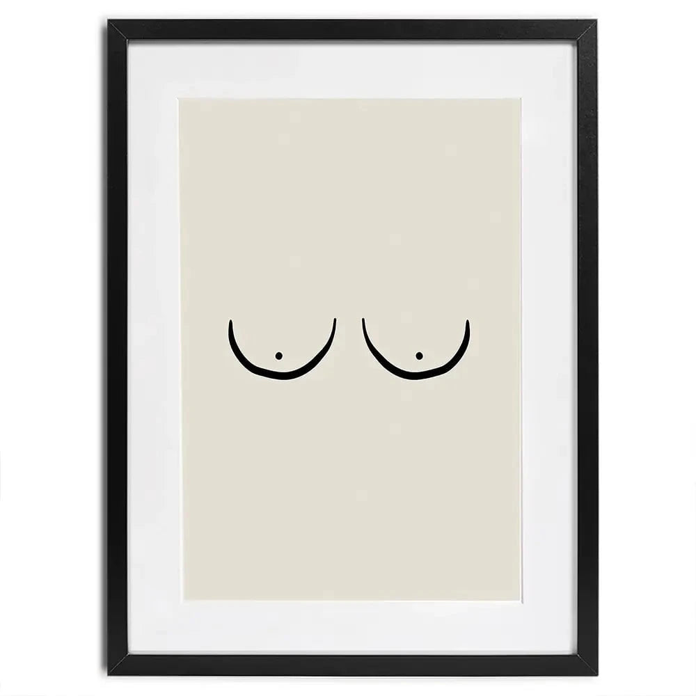 Les Boobs Framed Art Print Les Boobs Framed Art Print wall art product Treechild