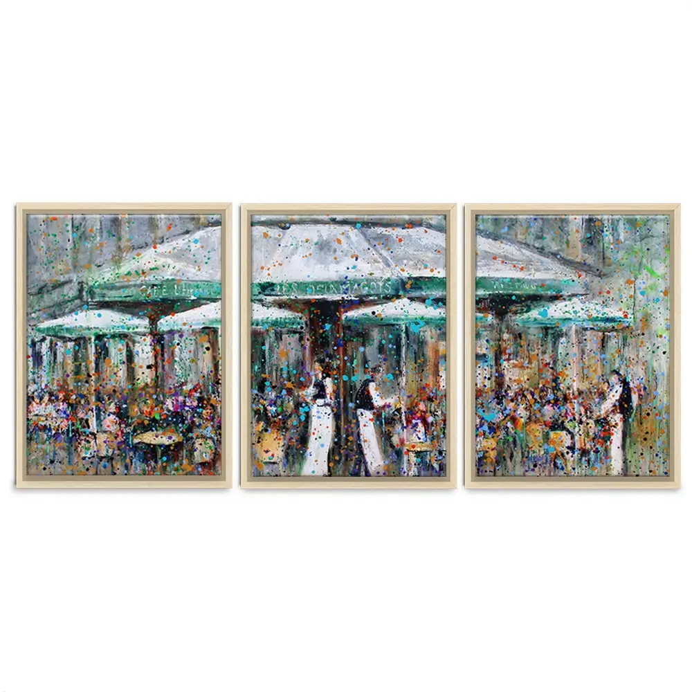 Les Deux Magots Trio Canvas Print Les Deux Magots Trio Canvas Print wall art product Studio Paint-Ing