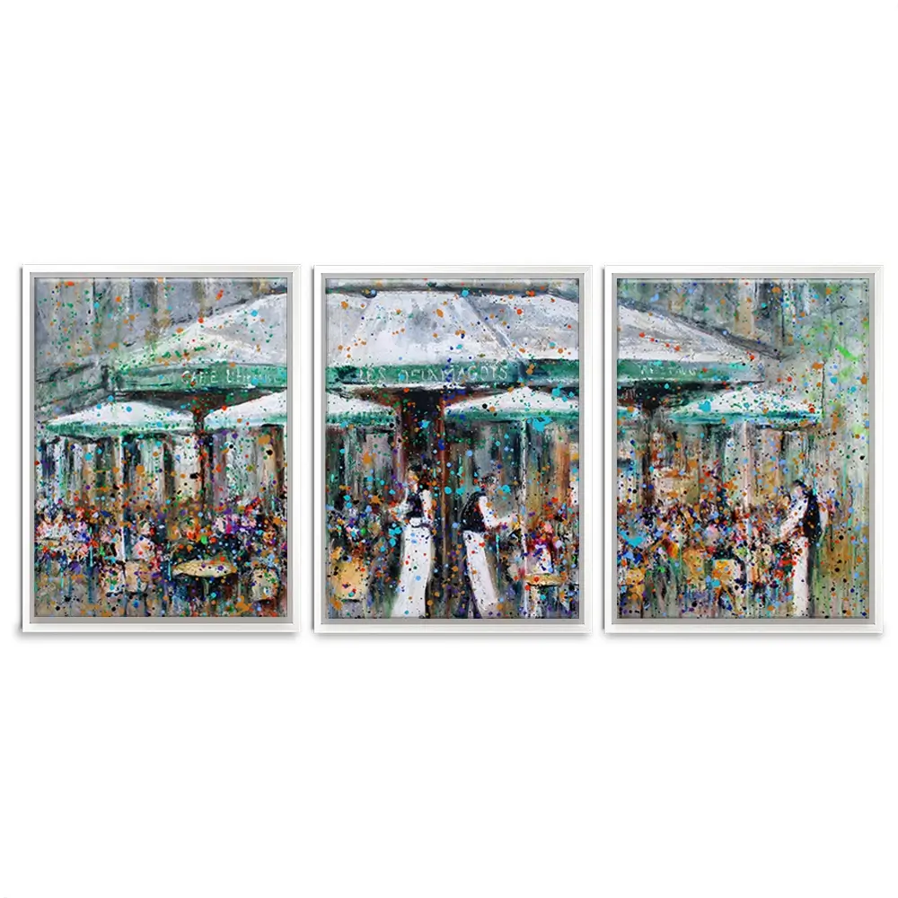 Les Deux Magots Trio Canvas Print Les Deux Magots Trio Canvas Print wall art product Studio Paint-Ing