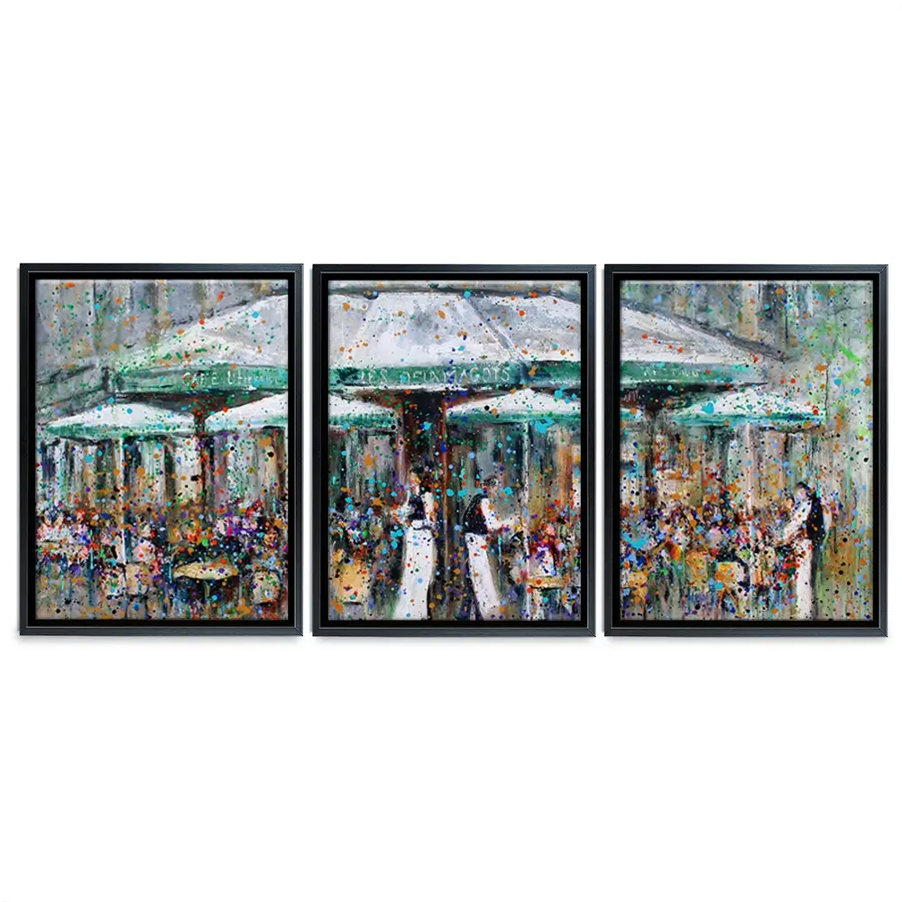Les Deux Magots Trio Canvas Print Les Deux Magots Trio Canvas Print wall art product Studio Paint-Ing
