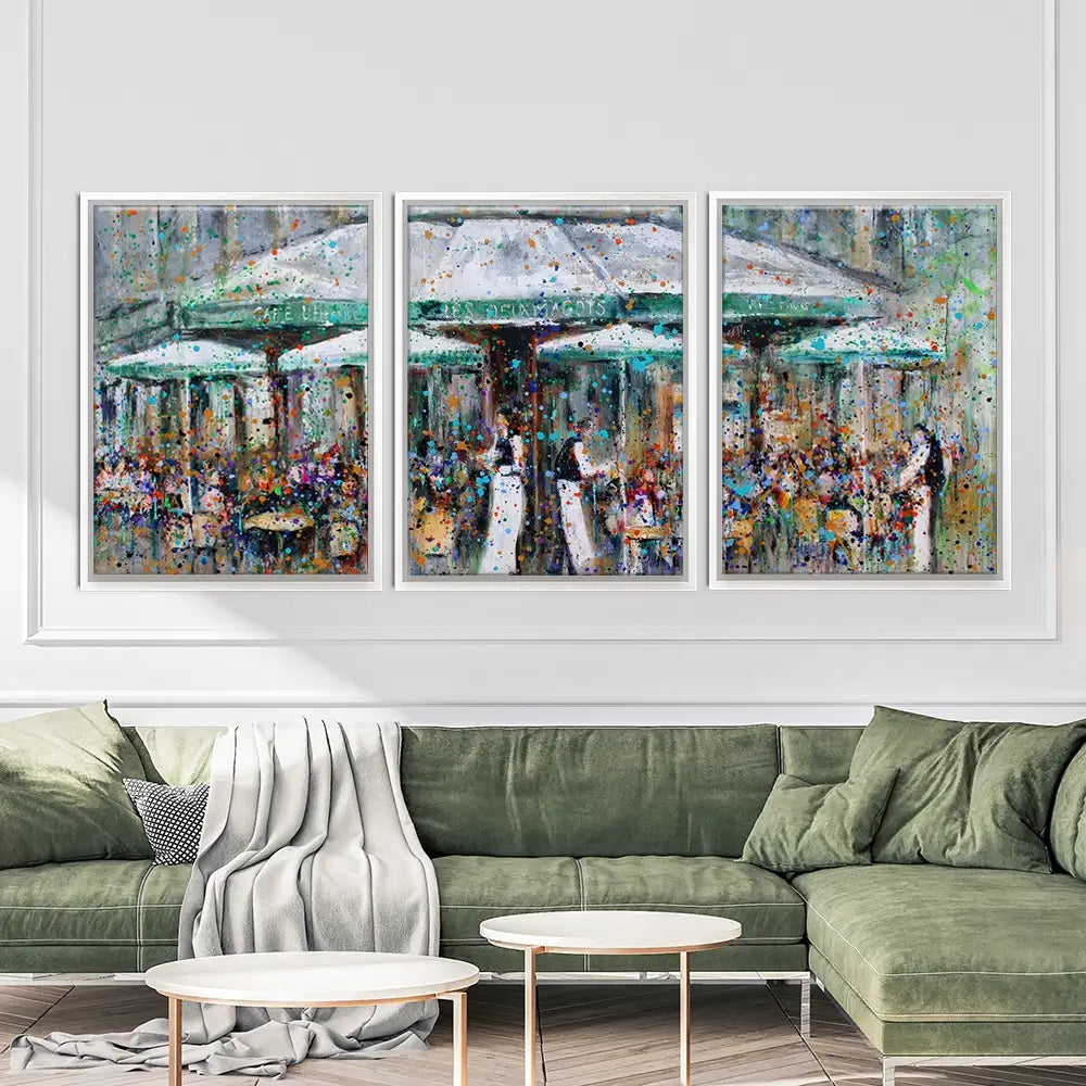 Les Deux Magots Trio Canvas Print Les Deux Magots Trio Canvas Print wall art product Studio Paint-Ing