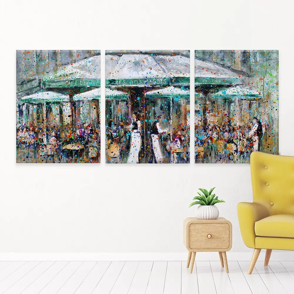 Les Deux Magots Trio Canvas Print Les Deux Magots Trio Canvas Print wall art product Studio Paint-Ing