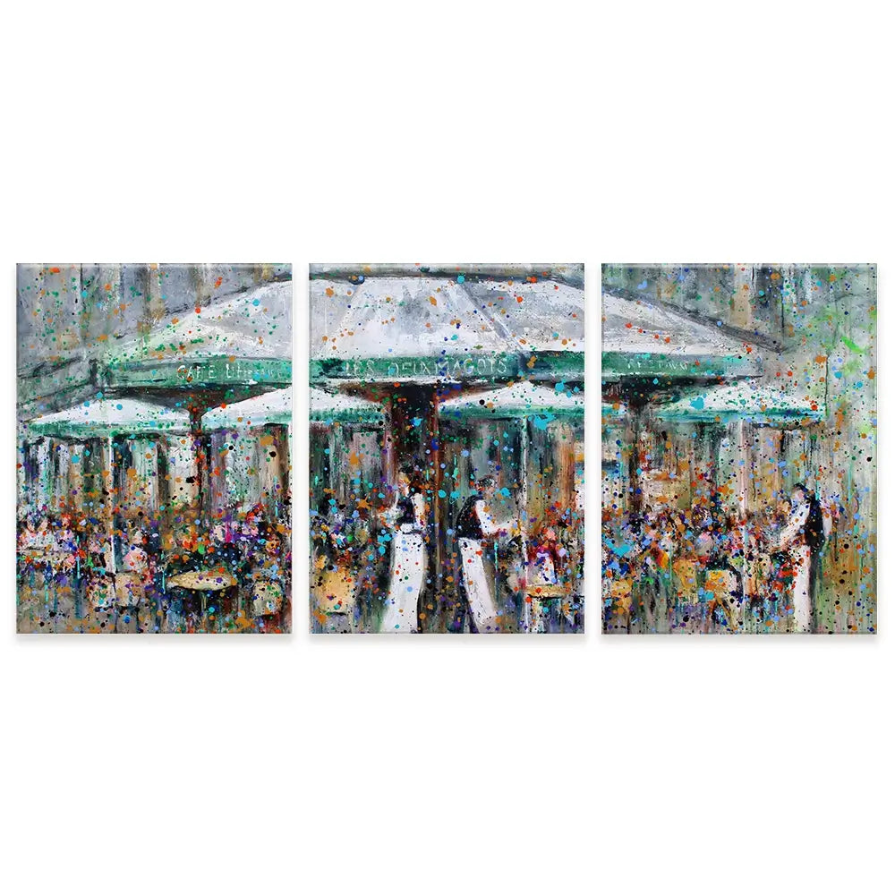 Les Deux Magots Trio Canvas Print Les Deux Magots Trio Canvas Print wall art product Studio Paint-Ing