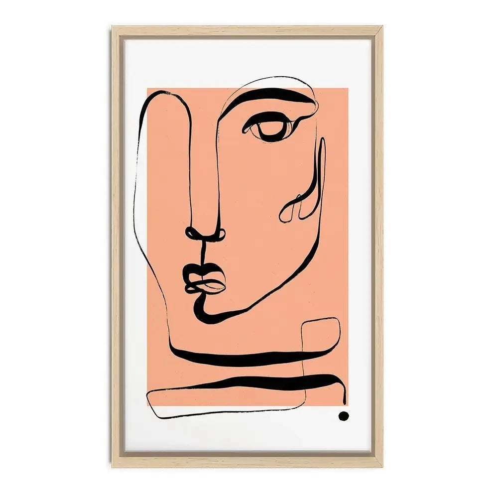Les Visage Peach Canvas Print Les Visage Peach Canvas Print wall art product Treechild