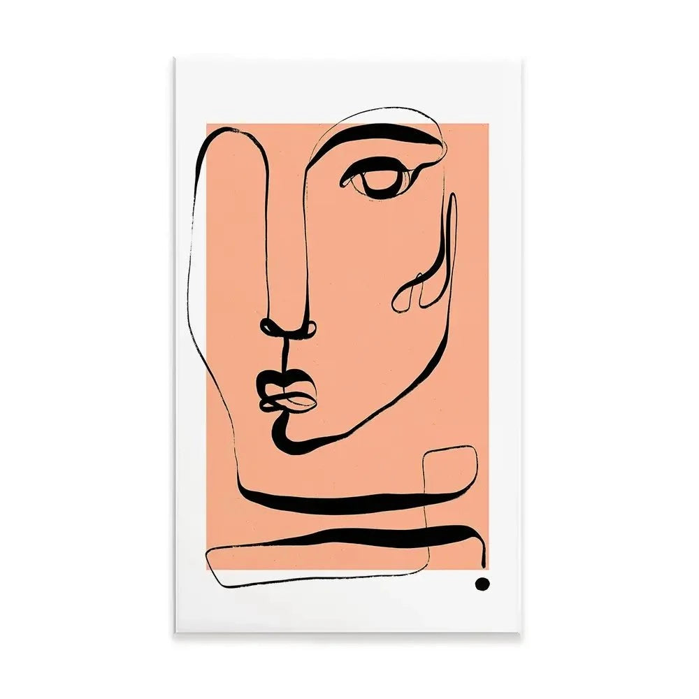Les Visage Peach Canvas Print Les Visage Peach Canvas Print wall art product Treechild
