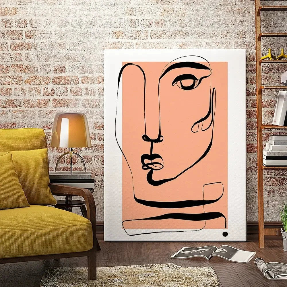 Les Visage Peach Canvas Print Les Visage Peach Canvas Print wall art product Treechild