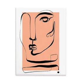 Les Visage Peach Canvas Print Les Visage Peach Canvas Print wall art product Treechild
