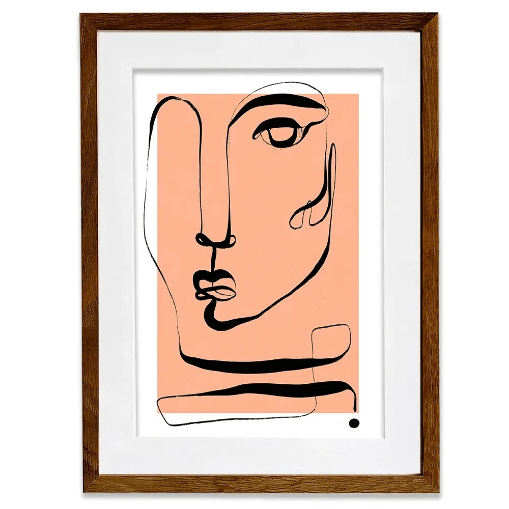 Les Visage Peach Framed Art Print Les Visage Peach Framed Art Print wall art product Treechild