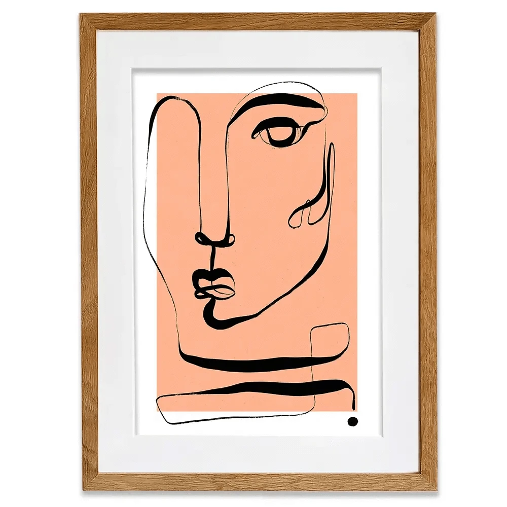 Les Visage Peach Framed Art Print Les Visage Peach Framed Art Print wall art product Treechild