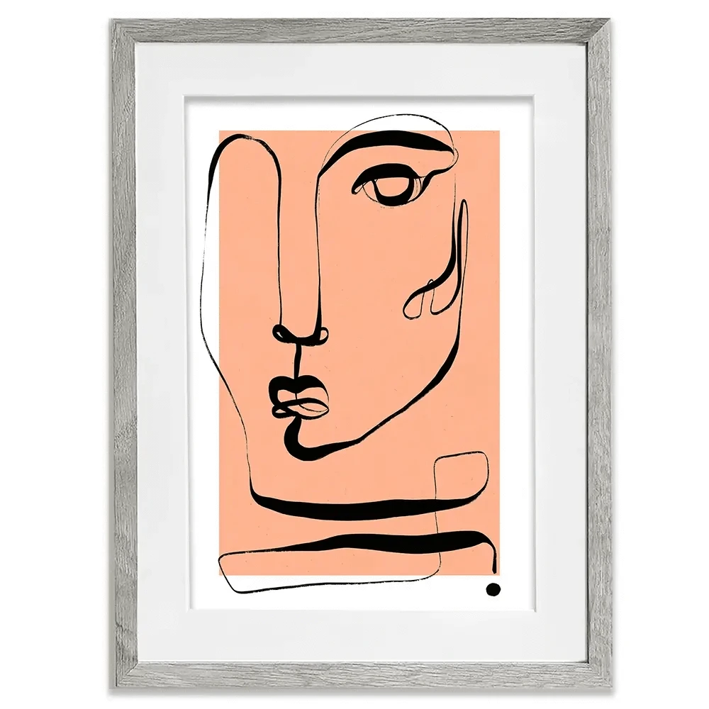 Les Visage Peach Framed Art Print Les Visage Peach Framed Art Print wall art product Treechild