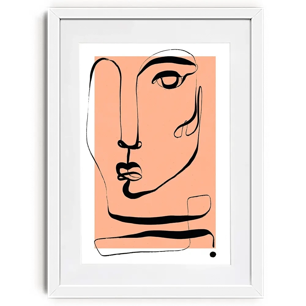Les Visage Peach Framed Art Print Les Visage Peach Framed Art Print wall art product Treechild