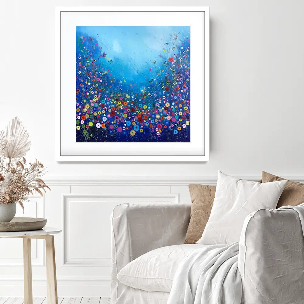 Let Me Love You Blue Framed Art Print Let Me Love You Blue Framed Art Print wall art product Laure Bury