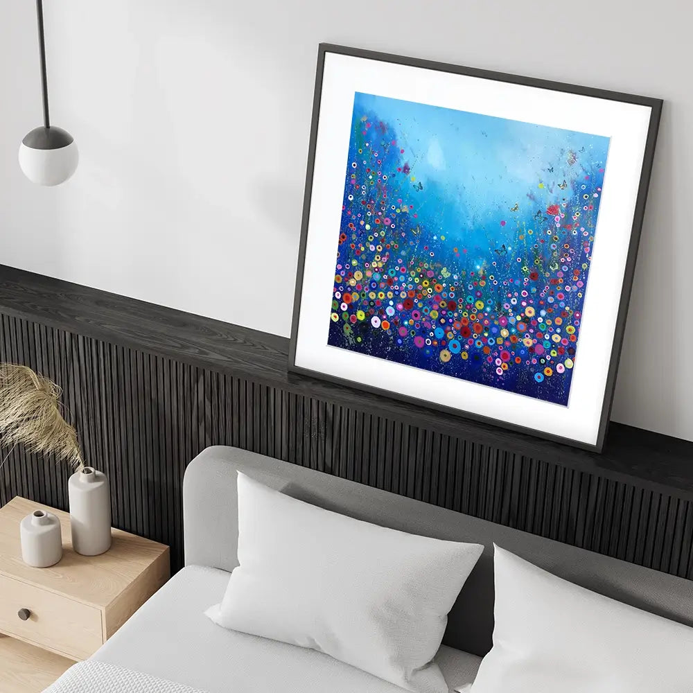 Let Me Love You Blue Framed Art Print Let Me Love You Blue Framed Art Print wall art product Laure Bury