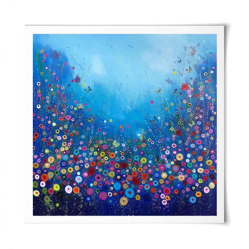 Let Me Love You Blue Square Art Print Let Me Love You Blue Square Art Print wall art product Laure Bury