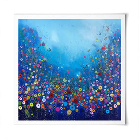 Let Me Love You Blue Square Art Print Let Me Love You Blue Square Art Print wall art product Laure Bury