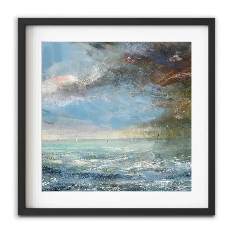 Light And Dark Sea Framed Art Print Light And Dark Sea Framed Art Print wall art product Craig Askew