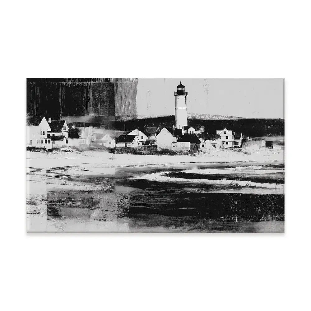 Lighthouse By The Ocean Canvas Print Lighthouse By The Ocean Canvas Print wall art product Chromatic Storm Studio