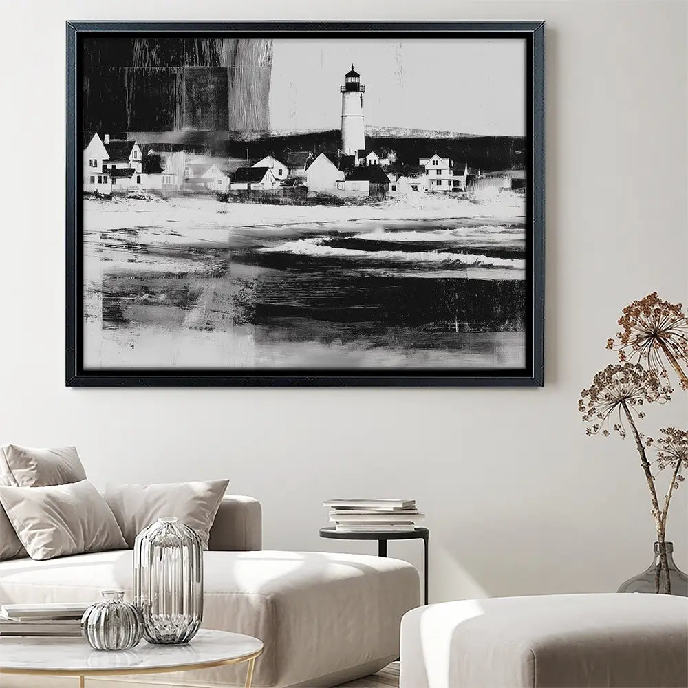 Lighthouse By The Ocean Canvas Print Lighthouse By The Ocean Canvas Print wall art product Chromatic Storm Studio
