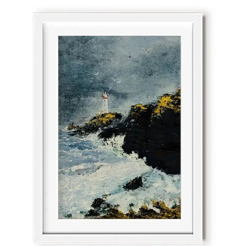 Lighthouse Framed Art Print Lighthouse Framed Art Print wall art product Violeta Allaberdieva