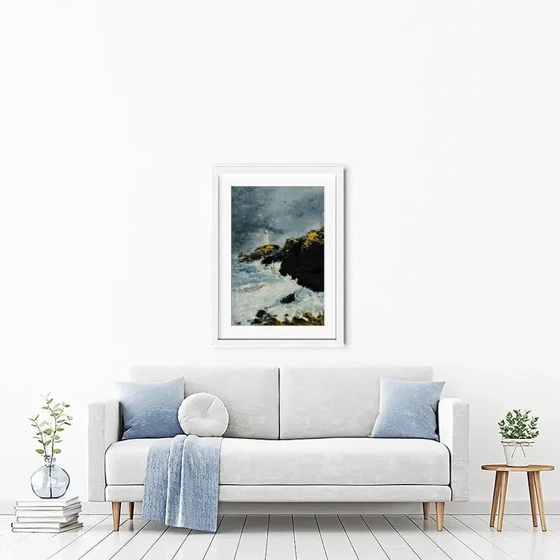 Lighthouse Framed Art Print Lighthouse Framed Art Print wall art product Violeta Allaberdieva