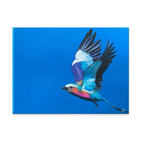 Lilac Breasted Roller In Flight Canvas Print Lilac Breasted Roller In Flight Canvas Print wall art product Laure Bury