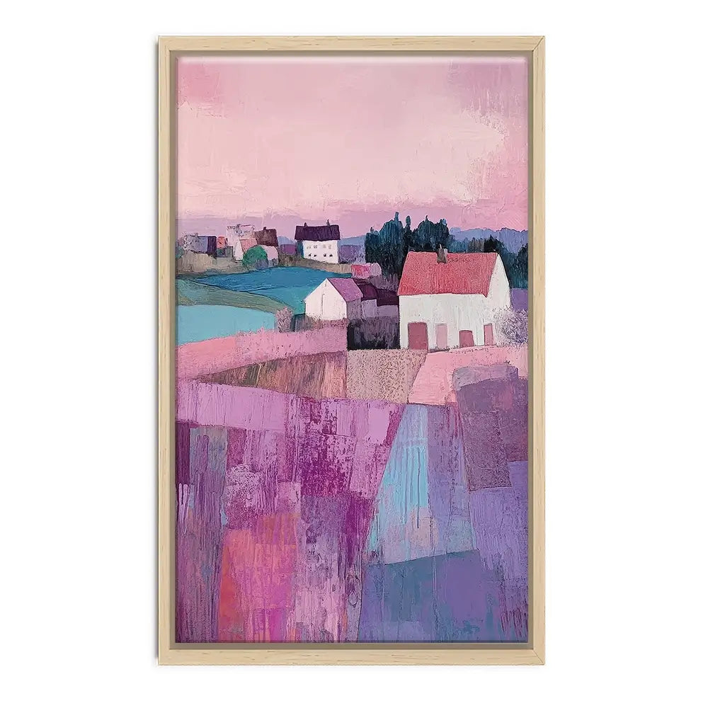 Lilac Patchwork Canvas Print Lilac Patchwork Canvas Print wall art product Tanya Ocean