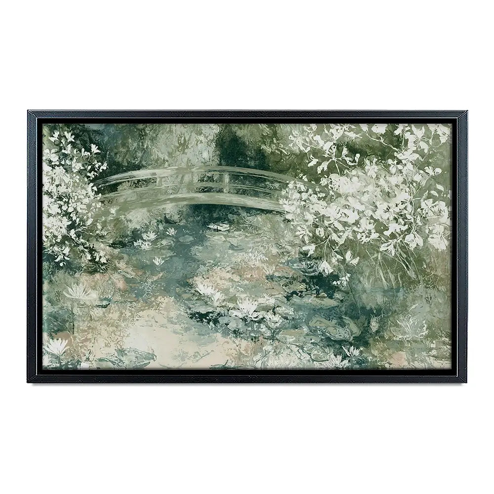 Lily Pond Bridge Canvas Print Lily Pond Bridge Canvas Print wall art product Chromatic Storm Studio