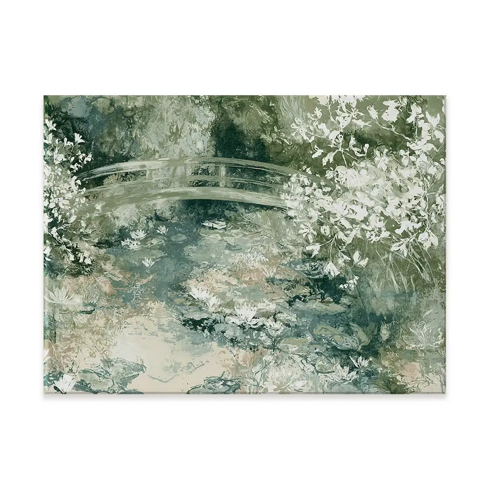 Lily Pond Bridge Canvas Print Lily Pond Bridge Canvas Print wall art product Chromatic Storm Studio