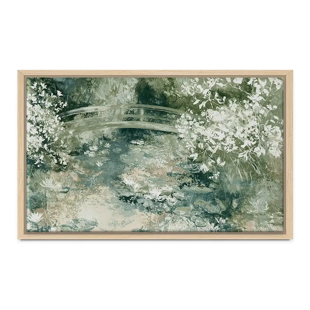Lily Pond Bridge Canvas Print Lily Pond Bridge Canvas Print wall art product Chromatic Storm Studio