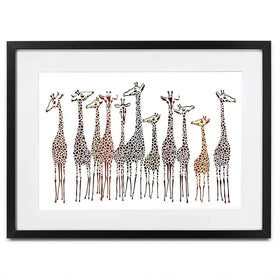 Line Of Giraffes Framed Art Print Line Of Giraffes Framed Art Print wall art product fresher / Shutterstock
