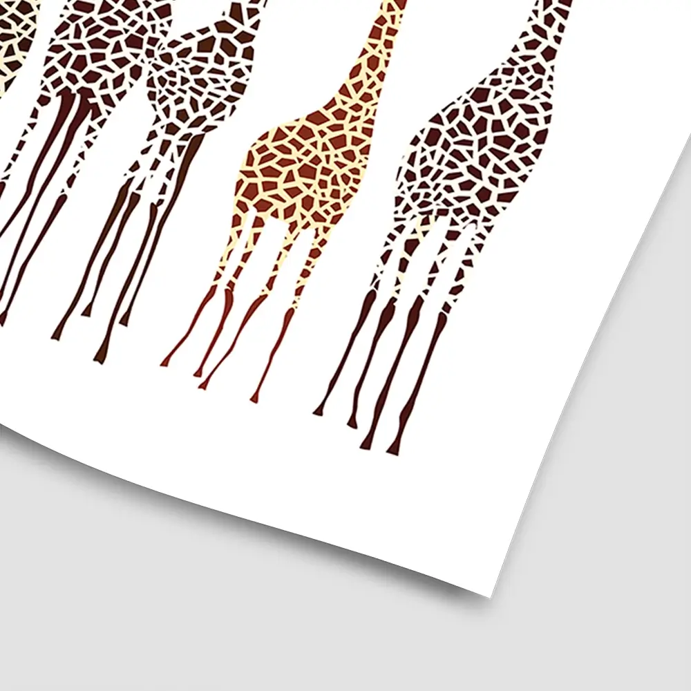 Line Of Giraffes Square Art Print Line Of Giraffes Square Art Print wall art product fresher / Shutterstock