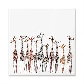 Line Of Giraffes Square Canvas Print Line Of Giraffes Square Canvas Print wall art product fresher / Shutterstock