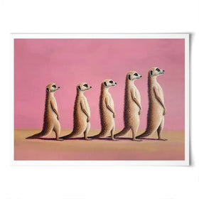 Line Of Meerkats Art Print Line Of Meerkats Art Print wall art product Svetlana Aleynikova
