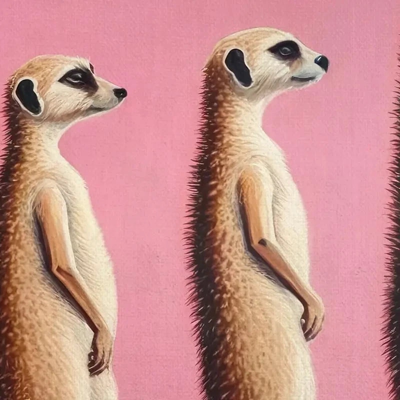 Line Of Meerkats Canvas Print Line Of Meerkats Canvas Print wall art product Svetlana Aleynikova