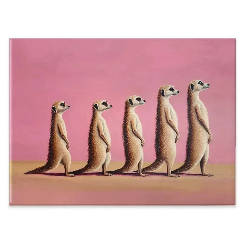 Line Of Meerkats Canvas Print Line Of Meerkats Canvas Print wall art product Svetlana Aleynikova