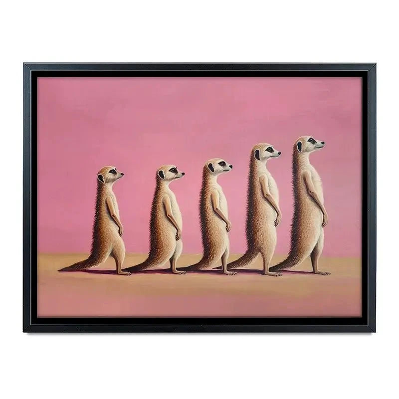 Line Of Meerkats Canvas Print Line Of Meerkats Canvas Print wall art product Svetlana Aleynikova