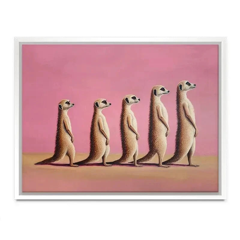 Line Of Meerkats Canvas Print Line Of Meerkats Canvas Print wall art product Svetlana Aleynikova