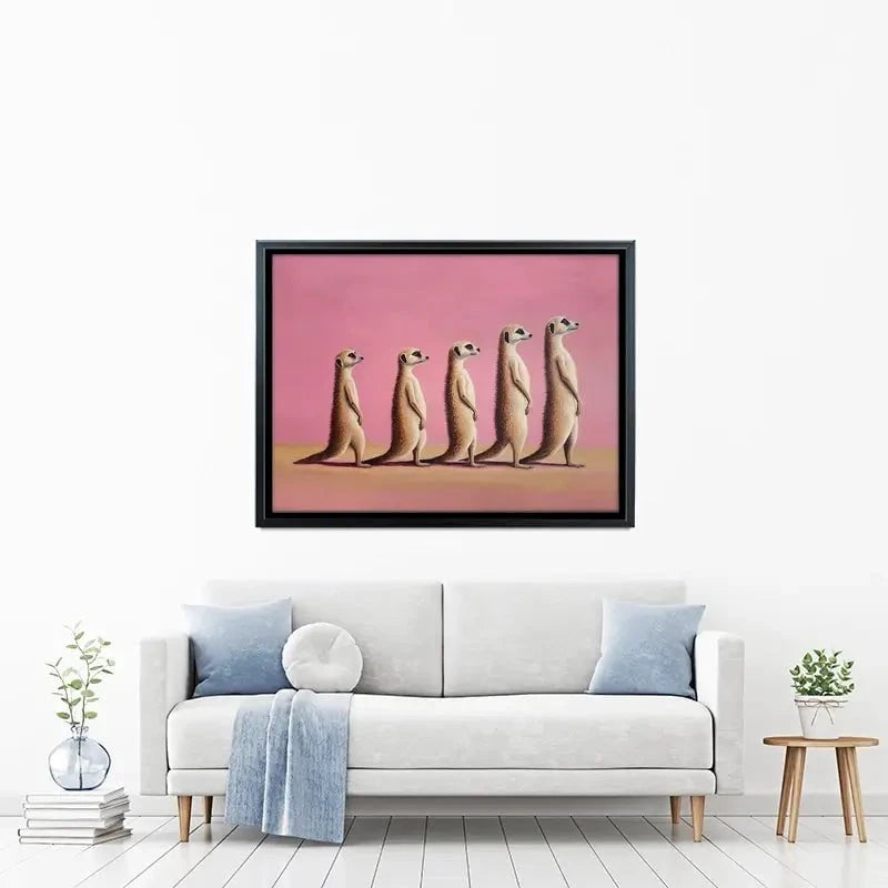 Line Of Meerkats Canvas Print Line Of Meerkats Canvas Print wall art product Svetlana Aleynikova
