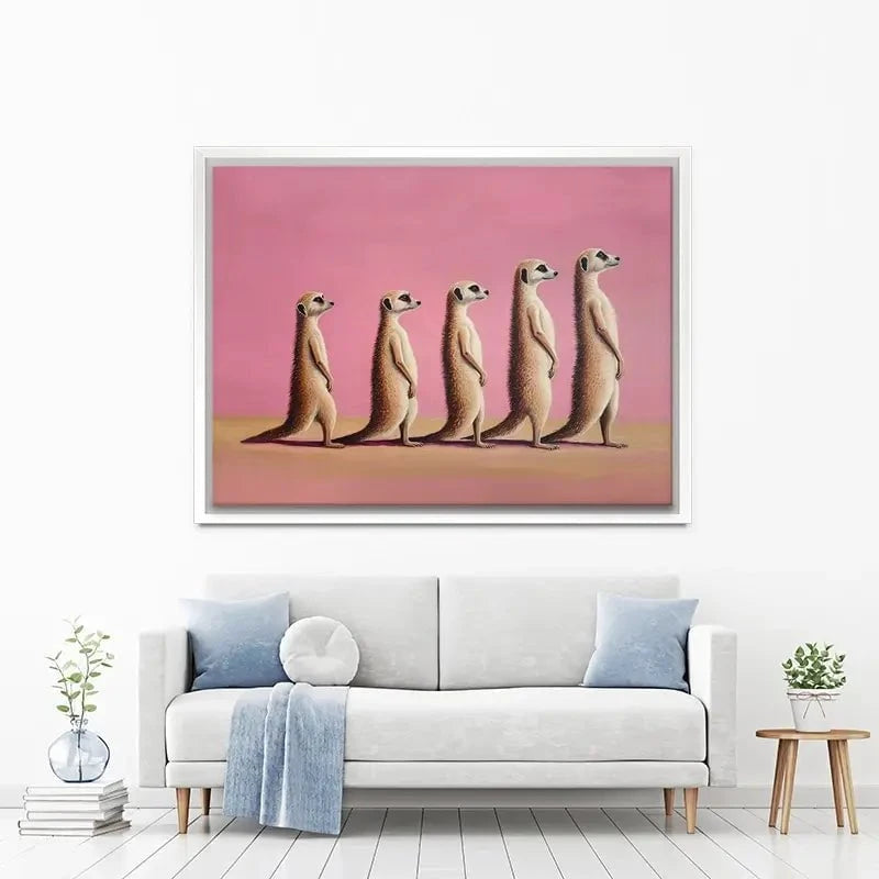 Line Of Meerkats Canvas Print Line Of Meerkats Canvas Print wall art product Svetlana Aleynikova