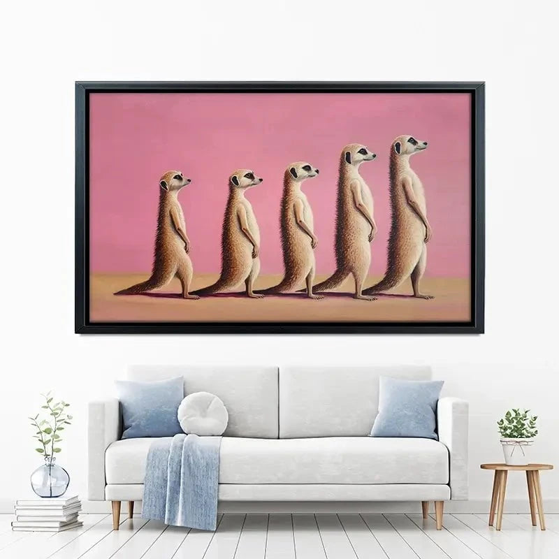 Line Of Meerkats Canvas Print Line Of Meerkats Canvas Print wall art product Svetlana Aleynikova