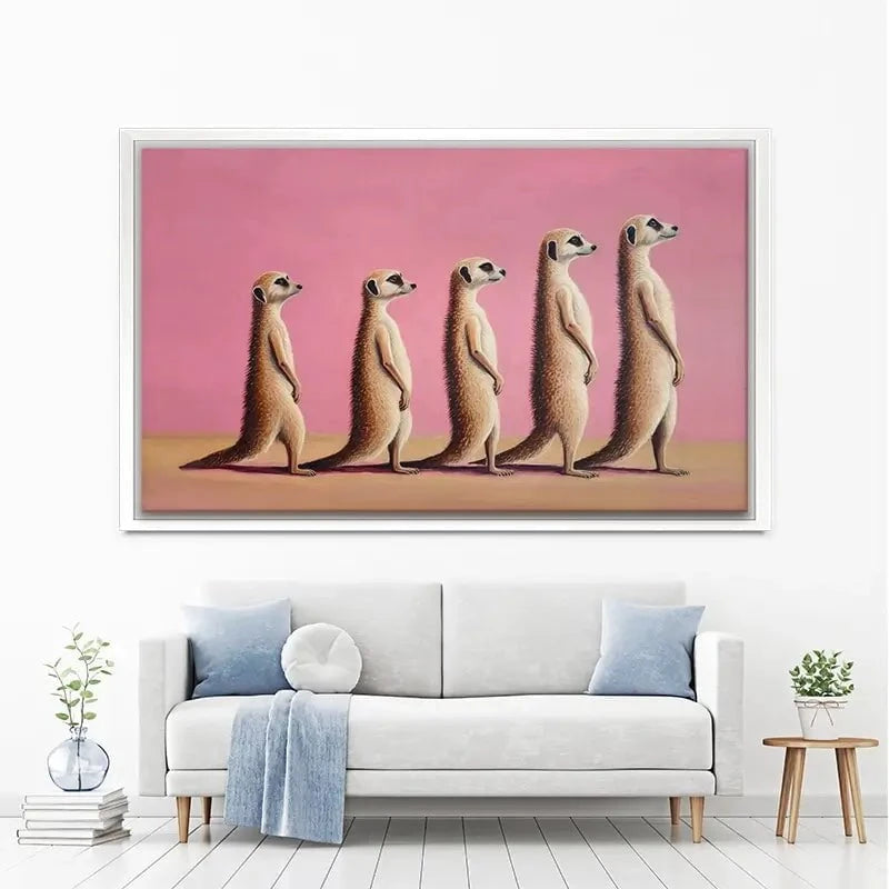 Line Of Meerkats Canvas Print Line Of Meerkats Canvas Print wall art product Svetlana Aleynikova