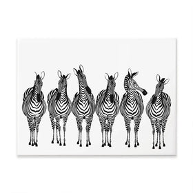 Line Of Zebras Canvas Print Line Of Zebras Canvas Print wall art product fresher / Shutterstock